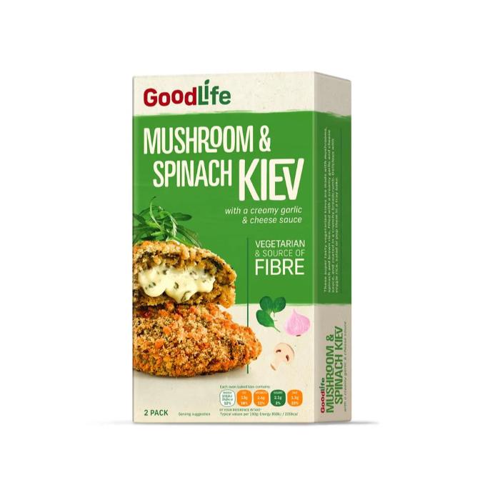 Goodlife - Mushroom & Spinach Kiev, 250g  Pack of 6