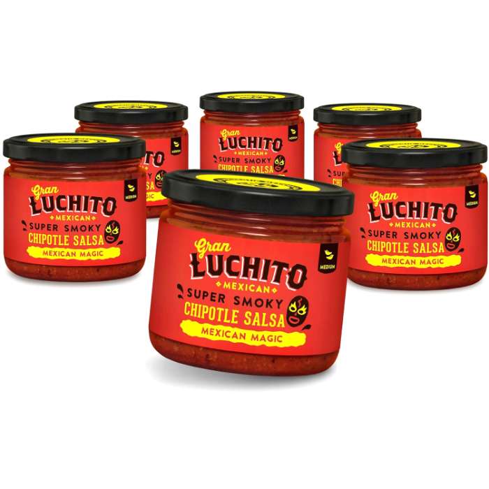 Gran Luchito - Super Smokey Chipotle Salsa, 300g  Pack of 6