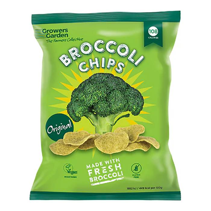 Growers Garden - Broccoli Crisps 84g, Pack of 12