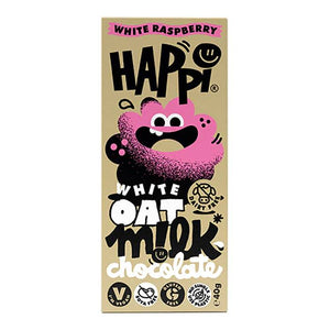 HAPPi - Oat M!lk White Raspberry Chocolate Bar - Pack of 12 | Multiple Sizes