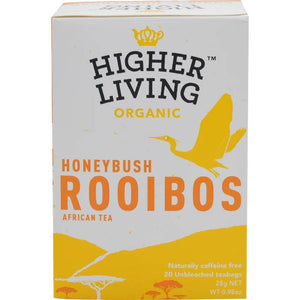 Higher Living - Organic Honeybush Rooibos Infusion, 20 Bags | Pack of 4