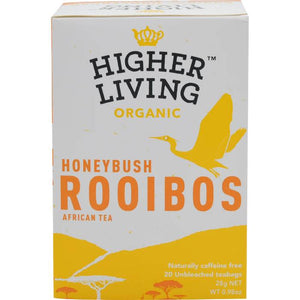 Higher Living - Organic Honeybush Rooibos Infusion, 20 Bags | Pack of 4