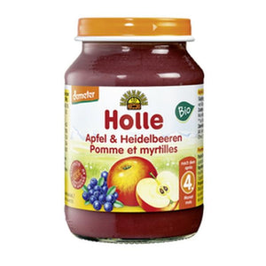 Holle - Holle Organic Jar Apple and Blueberry, 190g
