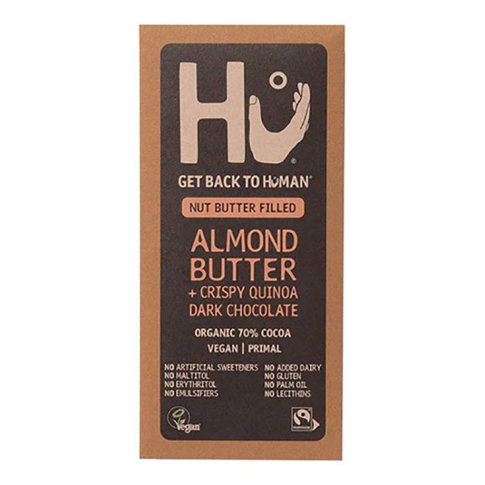 Hu - Chocolate Bar Almond Butter + Crispy Quinoa Dark, 60g - Pack of 12