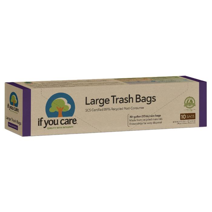 If You Care - Certified Recycled Drawstring Bin Bags Large 113L