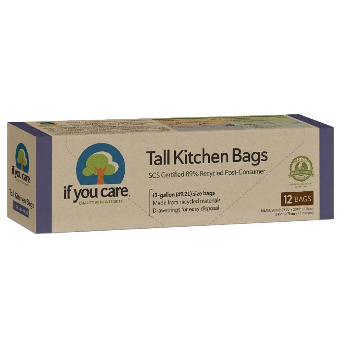 If You Care - Certified Recycled Drawstring Bin Bags Tall 49L