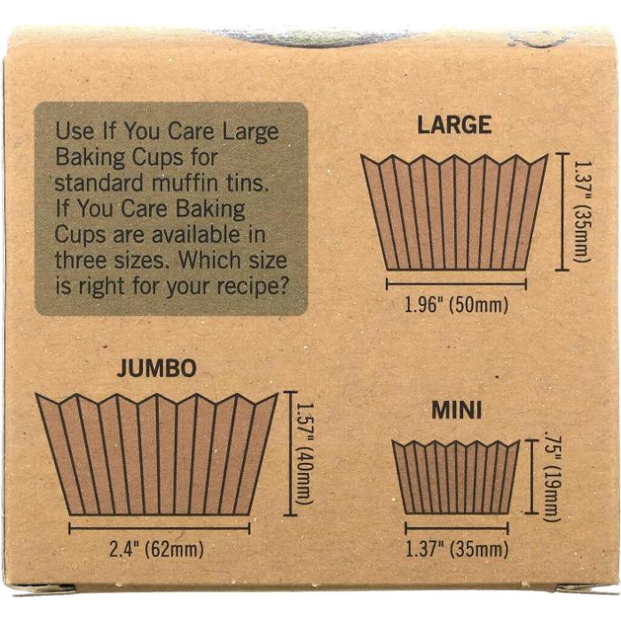 If You Care - If You Care Large Baking Cups-cake Cases, 60 Cups - back