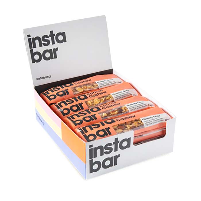Instabar - Apricot Cashew Bars, 35g  Pack of 16