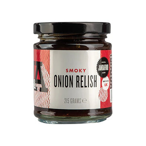 J & A Food - Smoky Onion Relish, 215g - Pack of 6