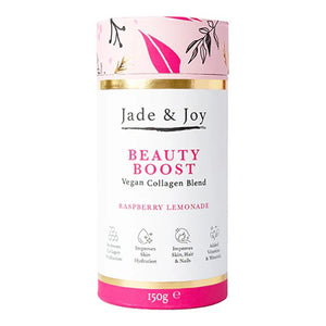 Jade & Joy - Superfoods Beauty Boost Vegan Collagen Raspberry Lemonade, 150g | Pack of 12