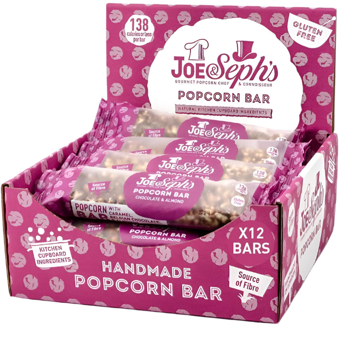 Joe & Seph’s - Coconut & Almond Popcorn Bar, 27g  Pack of 12