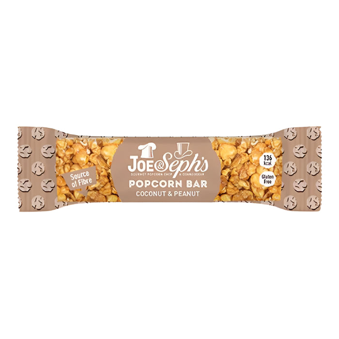 Joe & Seph’s - Coconut & Peanut Popcorn Bar, 27g  Pack of 12