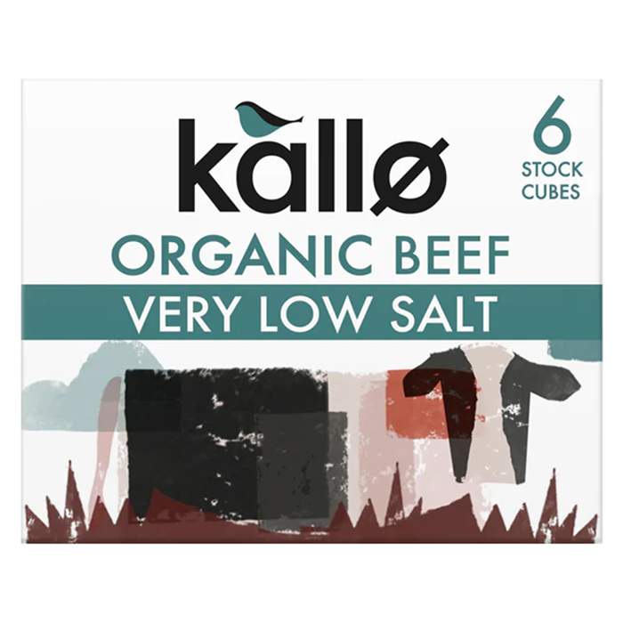 Kallo - BTO Very Low Salt Beef Stock Cubes, 48g - Pack of 15