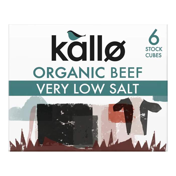 Kallo - BTO Very Low Salt Beef Stock Cubes, 48g - Pack of 1