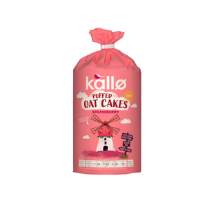 Kallo - Strawberry Puffed Oat Cakes, 122g