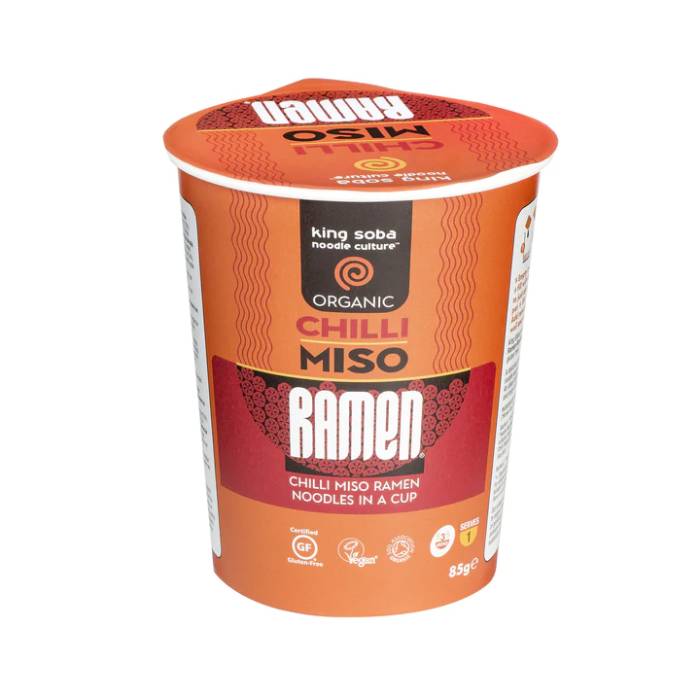 King Soba - Organic Chilli Miso Ramen Cup (Instant), 200g