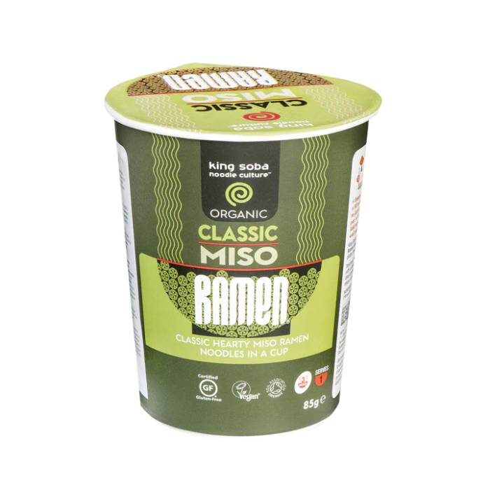 King Soba - Organic Classic Miso Ramen Cup (Instant), 200g