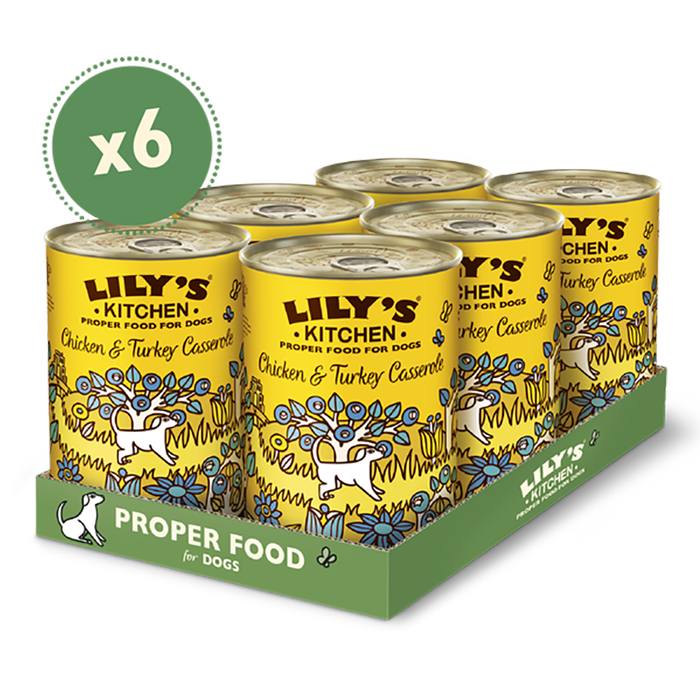 Lily's Kitchen - Chicken & Turkey Casserole For Dogs, 400g  Pack of 6