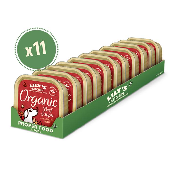 Lily's Kitchen - Organic Dog Supper Beef, 150g  Pack of 11