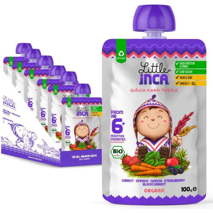 Littleinca - Little Inca Organic Yummy Purple Quinoa, 100g  Pack of 6