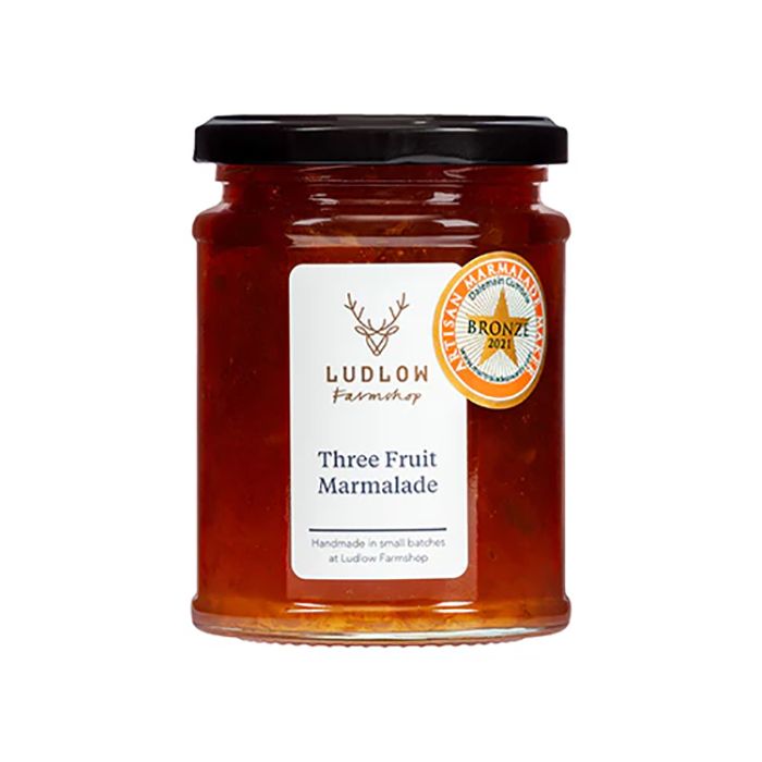 Ludlow Farmshop - Three Fruit Marmalade, 340g  Pack of 12