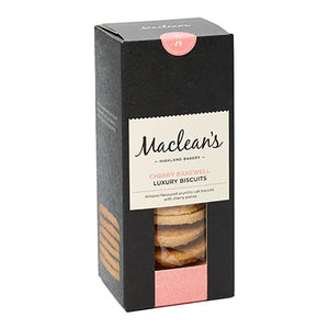 Macleans Highland Bakery - Cherry Bakewell Luxury Biscuits, 150g | Pack of 12