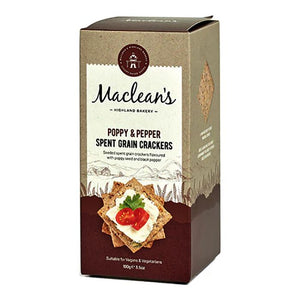 Macleans Highland Bakery - Spent Grain Crackers, 100g - Pack of 6 | Multiple Flavours