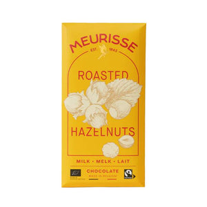 Meurisse - Milk chocolate with Roasted Hazelnuts, 100g | Pack of 15