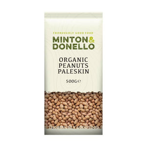 Minton & Donello - Organic Peanuts Paleskin, 500g | Pack of 6