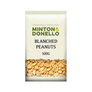 Minton & Donello - Peanuts Blanched, 500g | Pack of 6