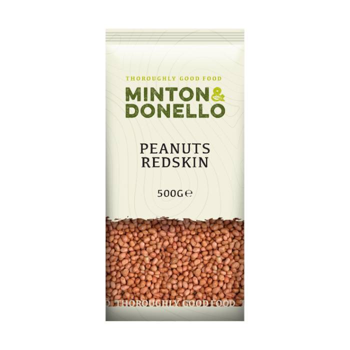 Minton & Donello - Redskin Peanuts, 500g  Pack of 6