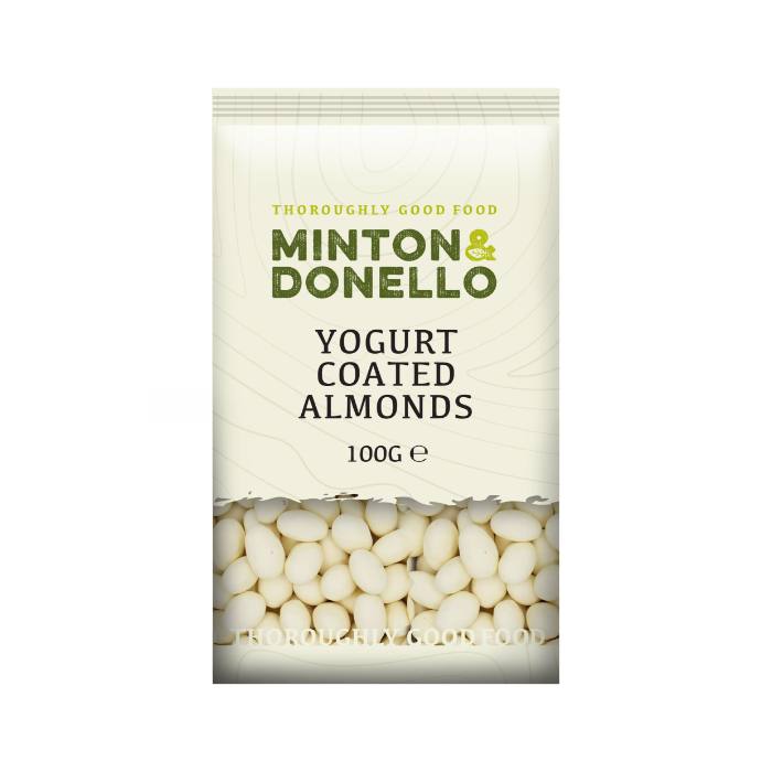 Minton & Donello - Yoghurt Coated Almonds Bites, 100g  Pack of 6