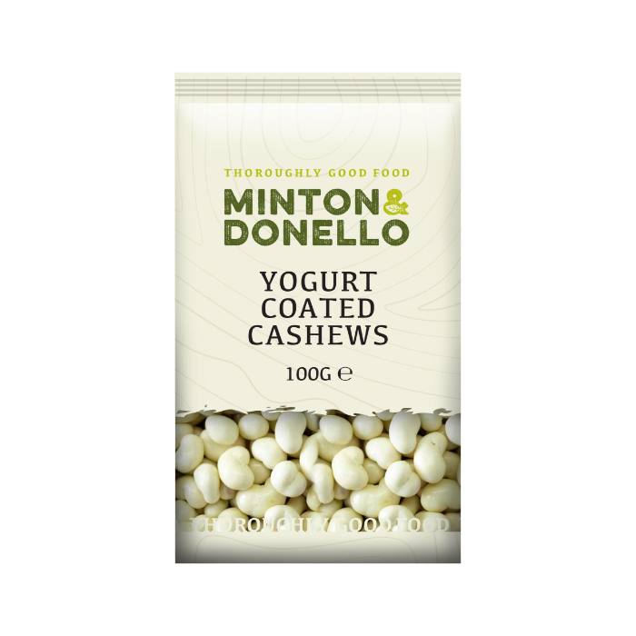Minton & Donello - Yoghurt Coated Cashews Bites, 100g  Pack of 6