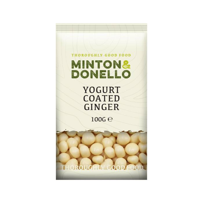 Minton & Donello - Yoghurt Coated Ginger Bites, 100g  Pack of 6