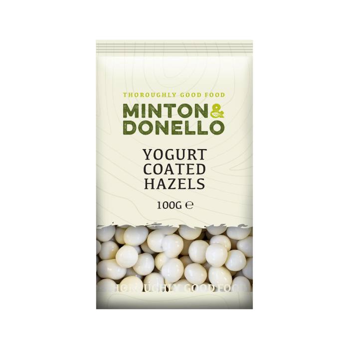 Minton & Donello - Yoghurt Coated Hazels Bites, 100g  Pack of 6