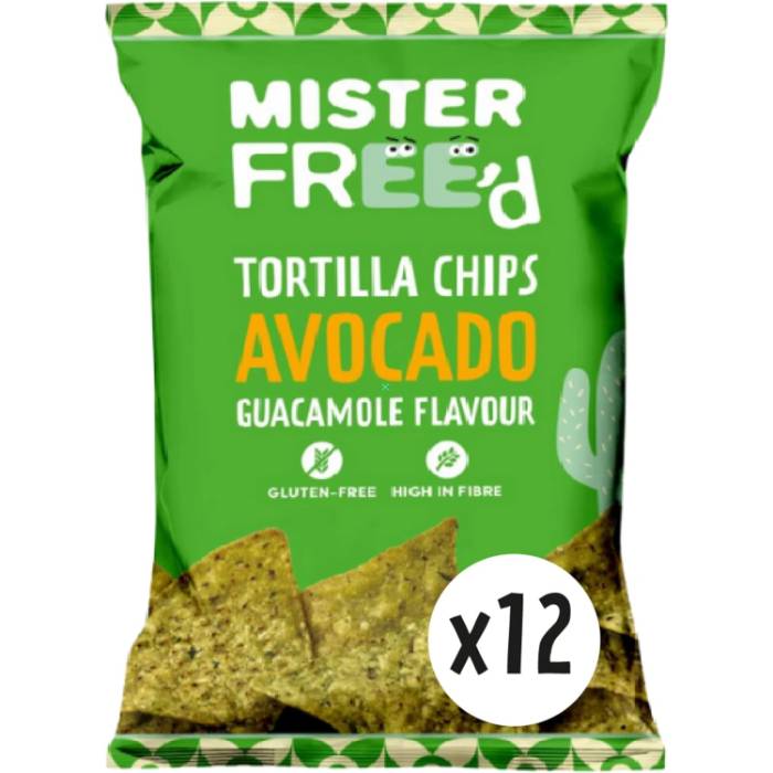 Mister Free'd - Tortilla Chips, 135g  Pack of 12 Avocado