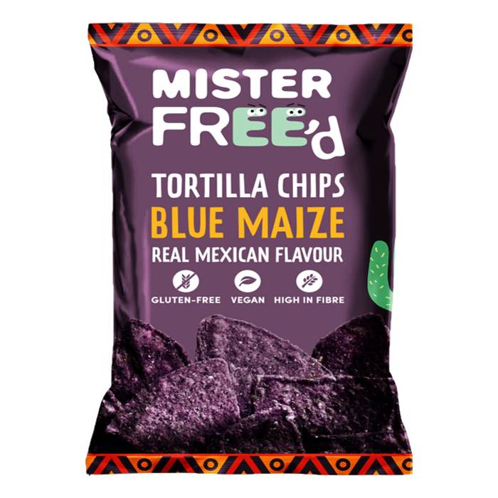Mister Free'd - Tortilla Chips, 135g  Pack of 12 Blue Maize