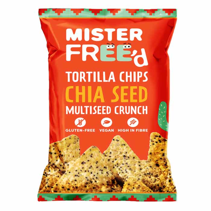 Mister Free'd - Tortilla Chips, 135g  Pack of 12 Chia Seed