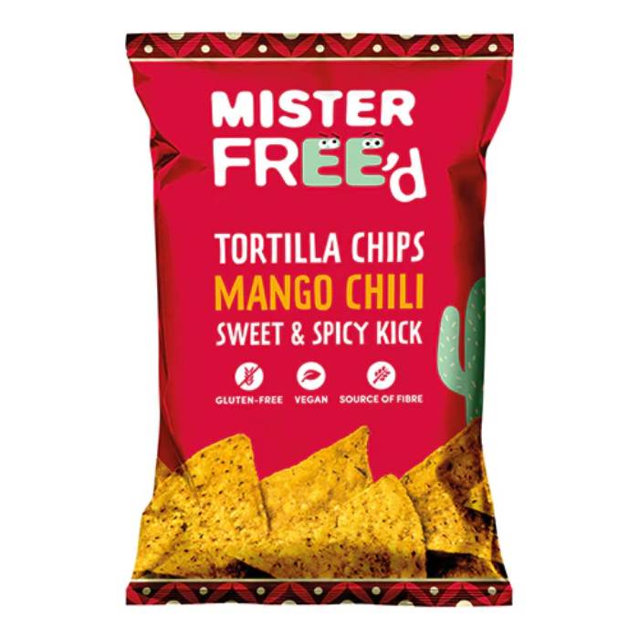 Mister Free'd - Tortilla Chips, 135g  Pack of 12 Mango Chilli