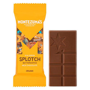 Montezuma's - Organic 54% Milk Chocolate with Butterscotch, 25g | Pack of 26