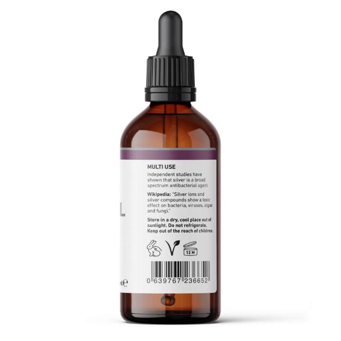 Nature's Greatest Secret - 20PPM Dropper, 100ml - back