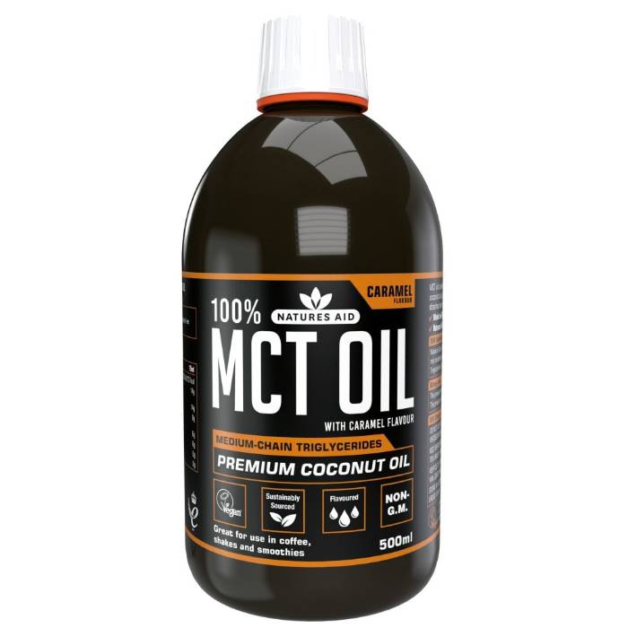 Natures Aid - Caramel 100% MCT Oil, 500ml