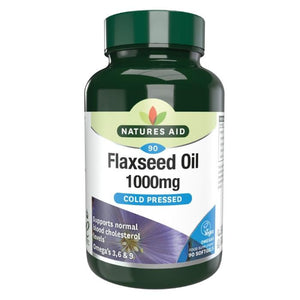 Natures Aid - Flaxseed Oil 1000mg Cold Pressed Omega 369, 180 Softgels