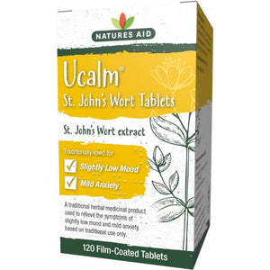 Natures Aid - Ucalm 300mg (St Johns Wort), 120 Tablets