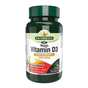 Natures Aid - Vegan Vitamin D3 1000iu (25ug), 60 Tabs