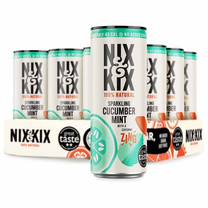 Nix & Kix - Cucumber & Mint, 250ml  Pack of 24