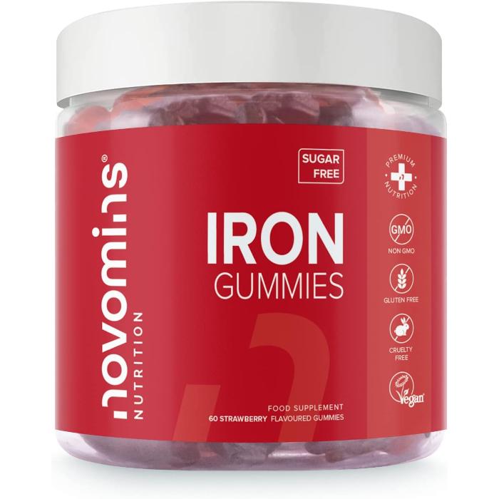 Novomins Iron Sugar Free Gummies, 60 Gummies PlantX UK