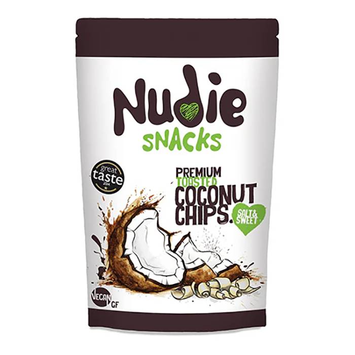 Nudie - Snacks Coconut Chips Sweet & Salty Flavour, 35g - Pack of 12