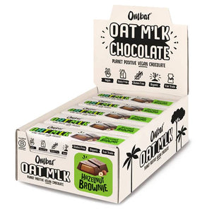 Ombar - Organic Oat M'lk Hazelnut Brownie Filled Choc Bar, 42g | Pack of 15
