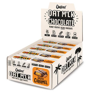 Ombar - Organic Oat M'lk Salted Caramel Filled Chocolate Bar, 42g | Pack of 15